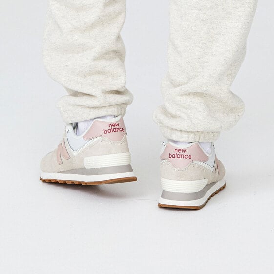Для бега New Balance 574 White Pink Gum U574RE2