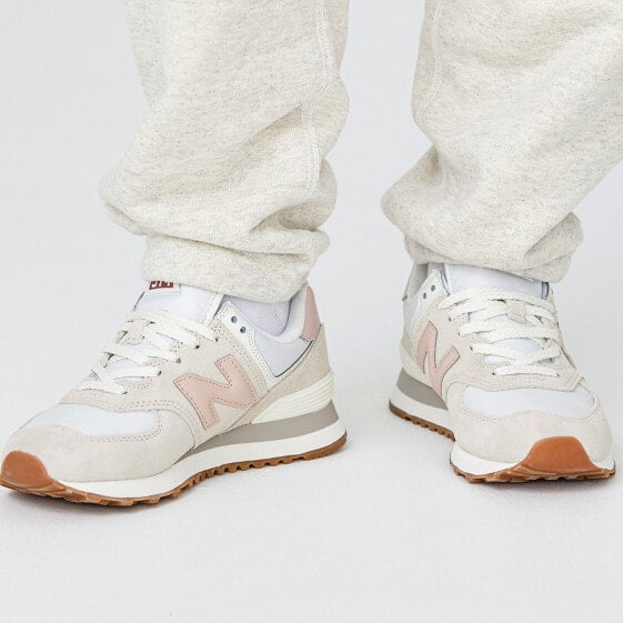 Для бега New Balance 574 White Pink Gum U574RE2