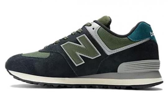 Чёрные женские кроссовки New Balance 574 Black Olive U574KBG