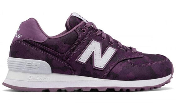 Для бега New Balance NB 574 Running Shoes Women's Low-Top Camouflage Purple WL574MWA