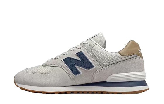 Для бега New Balance NB 574+ Running Shoes Unisex Low-Top Beige Black Brown ML574LGI