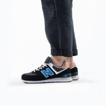 Для бега New Balance NB 574 Series Running Shoes Unisex Low-Top Blue Black ML574TYE