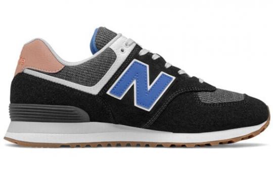 Для бега New Balance NB 574 Series Running Shoes Unisex Low-Top Blue Black ML574TYE