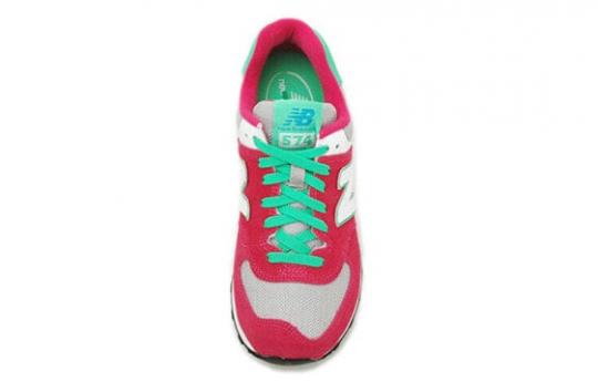 Для бега New Balance NB 574 Running Shoes Women's Low-Top Pink/Green WL574CPV