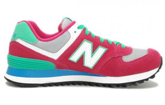 Для бега New Balance NB 574 Running Shoes Women's Low-Top Pink/Green WL574CPV