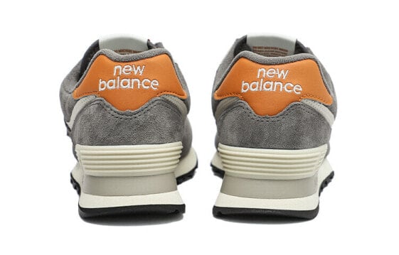 Для бега New Balance NB 574 Running Shoes Unisex Low-Top Linen Gray/Orange Yellow ML574PM2