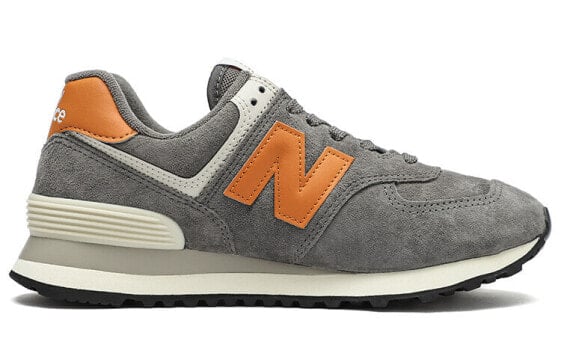 Для бега New Balance NB 574 Running Shoes Unisex Low-Top Linen Gray/Orange Yellow ML574PM2