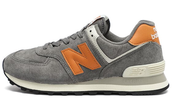 Для бега New Balance NB 574 Running Shoes Unisex Low-Top Linen Gray/Orange Yellow ML574PM2