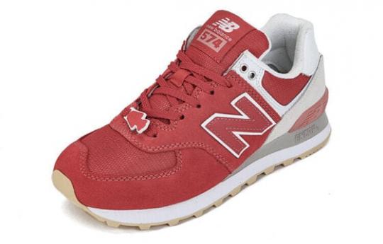 Для бега New Balance NB 574 Series Running Shoes Women's Low-Top Red White WL574TAD