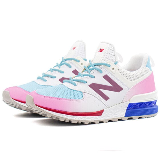 Для бега New Balance NB 574 Sport Running Shoes Unisex Low-Top Blue/Pink MS574SCN