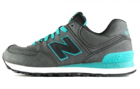 Для бега New Balance NB 574 Running Shoes Women's Low-Top Dark Gray/Blue/White WL574MBK