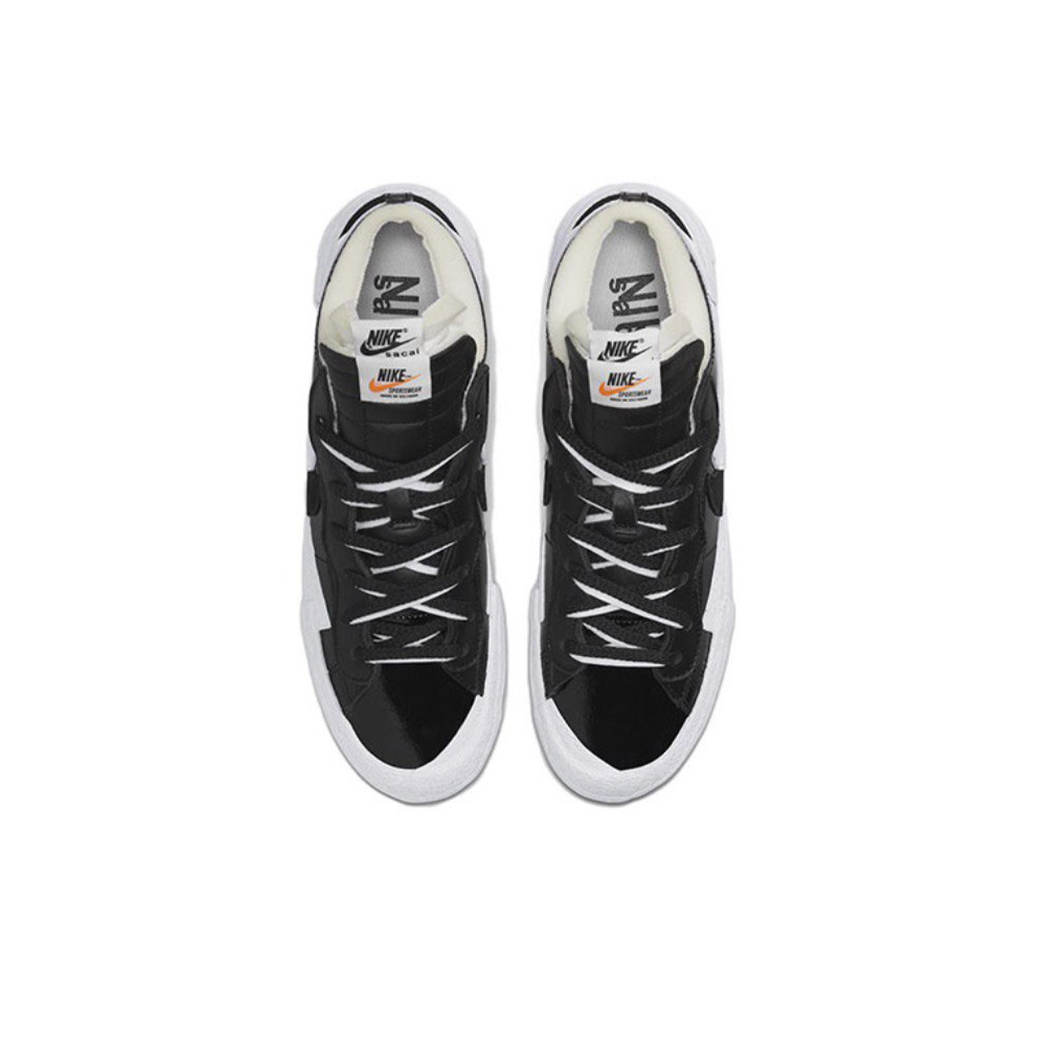 Sacai x Nike Blazer Low black patent leather (DM6443-001)