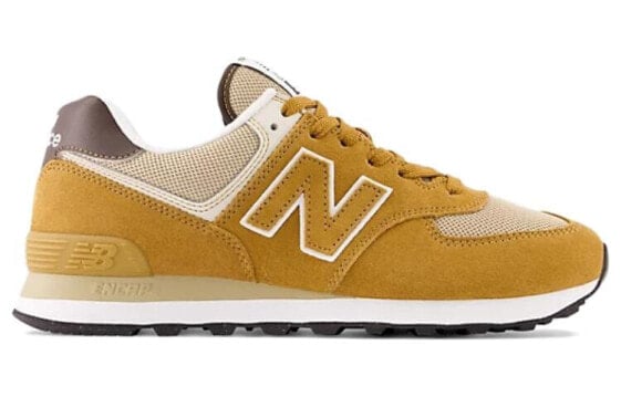 Для бега New Balance NB 574 Running Shoes Unisex Low-Top Yellow White U574OS2