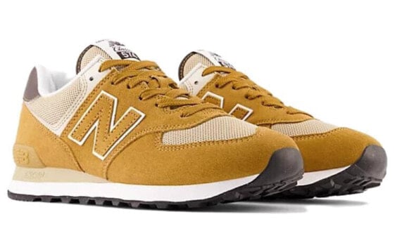 Для бега New Balance NB 574 Running Shoes Unisex Low-Top Yellow White U574OS2