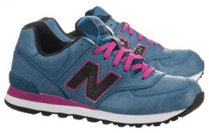 Для бега New Balance NB 574 Running Shoes Women's Low-Top Cobalt Blue/Rose Red WL574MBR