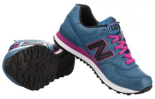 Для бега New Balance NB 574 Running Shoes Women's Low-Top Cobalt Blue/Rose Red WL574MBR