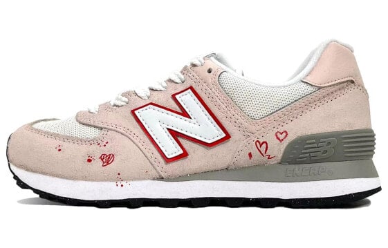 Для бега New Balance NB 574 Series Running Shoes Women's Low-Top Pink/White ML574EVW