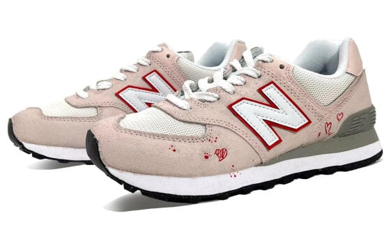 Для бега New Balance NB 574 Series Running Shoes Women's Low-Top Pink/White ML574EVW