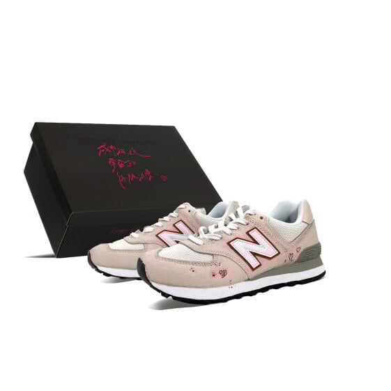 Для бега New Balance NB 574 Series Running Shoes Women's Low-Top Pink/White ML574EVW