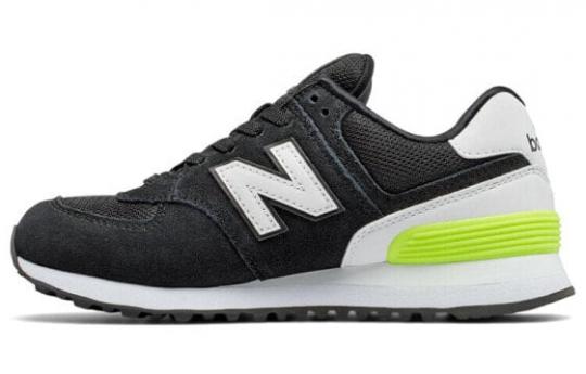 Для бега New Balance NB 574 Series Running Shoes Women's Low-Top Black White Green WL574CNA