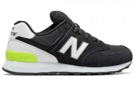 Для бега New Balance NB 574 Series Running Shoes Women's Low-Top Black White Green WL574CNA