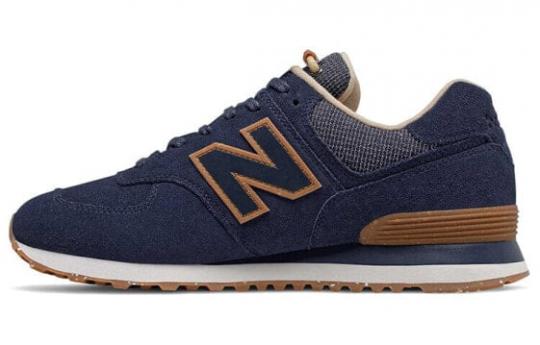 Для бега New Balance NB 574 Running Shoes Unisex Low-Top Navy Blue ML574SOH