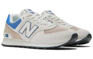 Для бега New Balance NB 574 Series Running Shoes Unisex Low-Top Beige Blue U574UY2