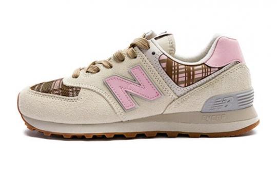 Для бега New Balance NB 574 Running Shoes Women's Low-Top Beige Pink/Brown WL574RCF