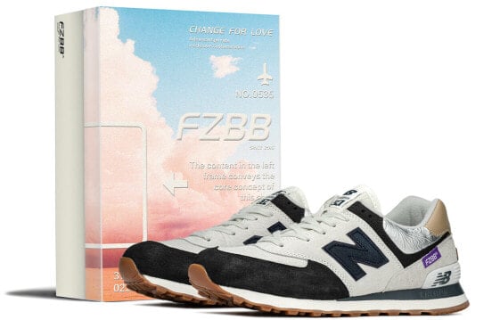 Для бега New Balance NB 574+ Running Shoes Unisex Low-Top Gray Blue ML574LGI