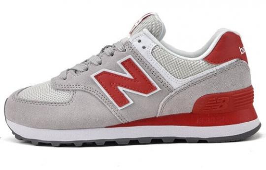 Для бега New Balance NB 574 Series Running Shoes Women's Low-Top Gray Red WL574WNB