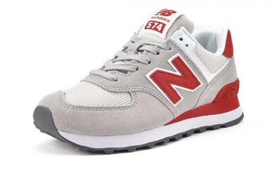 Для бега New Balance NB 574 Series Running Shoes Women's Low-Top Gray Red WL574WNB