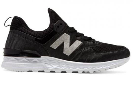 Для бега New Balance NB 574 Sport Running Shoes Women's Low-Top Black White WS574SAD