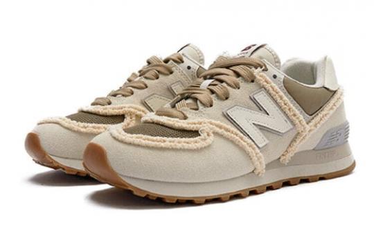 Для бега New Balance NB 574 Series Running Shoes Women's Low-Top Beige Brown WL574RCF