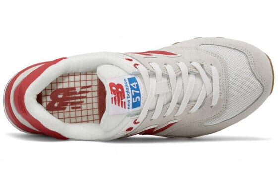 Для бега New Balance NB 574 Running Shoes Women's Low-Top Gray Red WL574RSA