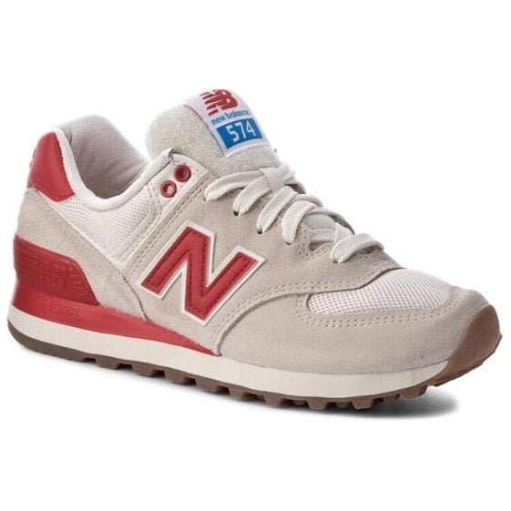 Для бега New Balance NB 574 Running Shoes Women's Low-Top Gray Red WL574RSA