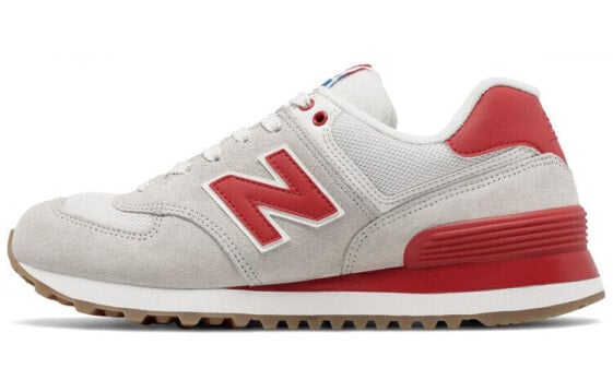 Для бега New Balance NB 574 Running Shoes Women's Low-Top Gray Red WL574RSA