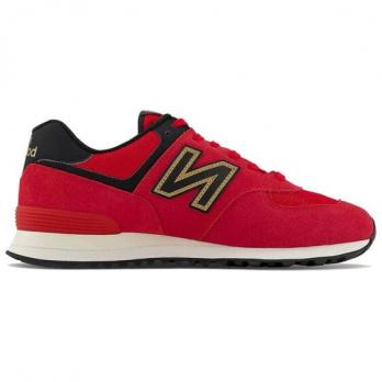 Для бега New Balance NB 574 Running Shoes Unisex Low-Top Red Black/Gold ML574OX2