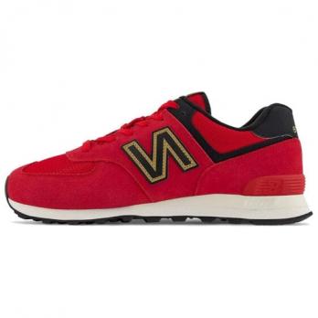 Для бега New Balance NB 574 Running Shoes Unisex Low-Top Red Black/Gold ML574OX2