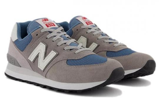 Для бега New Balance 574 Grey Navy White Leather ML574OW2