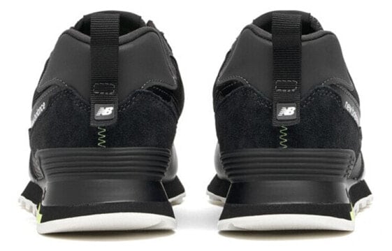Для бега New Balance NB 574 Series Running Shoes Unisex Low-Top Black Gray/Green ML574IDC