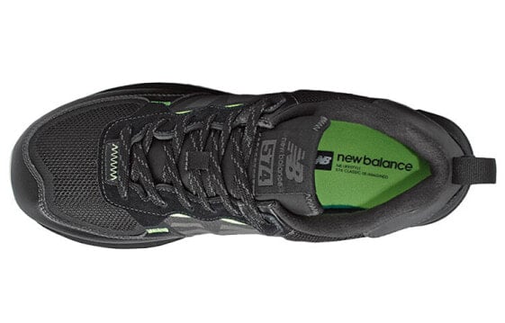 Для бега New Balance NB 574 Series Running Shoes Unisex Low-Top Black Gray/Green ML574IDC