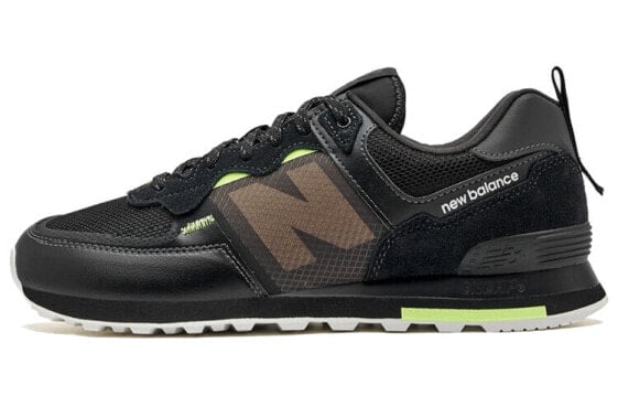 Для бега New Balance NB 574 Series Running Shoes Unisex Low-Top Black Gray/Green ML574IDC