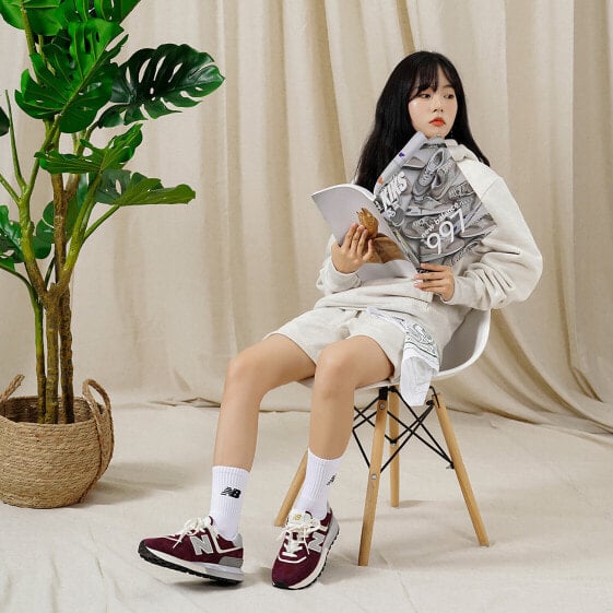 Для бега New Balance 574 Burgundy Silver U574LGAA