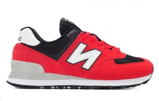 Для бега New Balance NB 574 Series Running Shoes Unisex Low-Top Red Black White ML574RR2