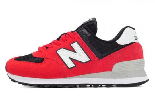 Для бега New Balance NB 574 Series Running Shoes Unisex Low-Top Red Black White ML574RR2