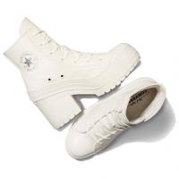 Кроссовки Chuck 70 De Luxe Women's Converse Heel Leather High 'Egret' Women's A07127C