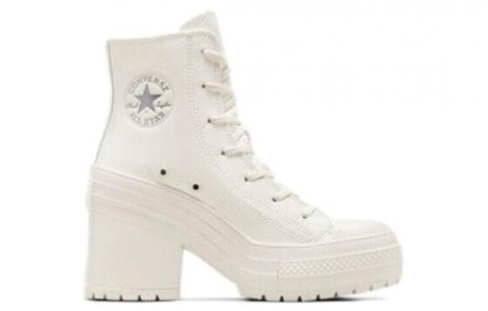 Кроссовки Chuck 70 De Luxe Women's Converse Heel Leather High 'Egret' Women's A07127C