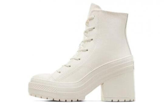 Кроссовки Chuck 70 De Luxe Women's Converse Heel Leather High 'Egret' Women's A07127C