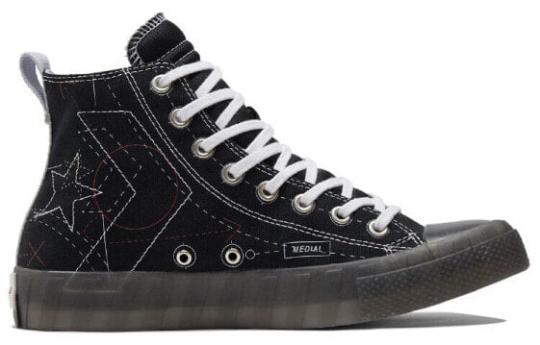 Кеды Converse Canvas Shoes Unisex High-Top Black White 173207C