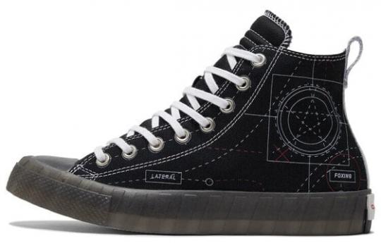 Кеды Converse Canvas Shoes Unisex High-Top Black White 173207C